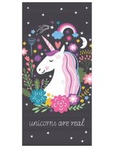 BrandMac Serviette Licorne 70x140 cm Noir - 0
