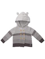 Rock A Bye Baby Boutique 2 Teile Set Streifen Kapuze grau - 1