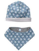 3 Teile Set Floral Handmade blau 56 (Neugeborene) - 2