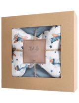 Luli Lu 2 Teile Set Flugzeug Gefüttert 70x100 cm blau - 1