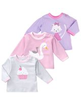 Baby Sweets 3 Teile Shirt Katze Little Cupcake grau 56 (Neugeborene) - 0