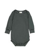 Müsli by Green Cotton Langarmbody Unifarben dunkelgruen 92 - 0