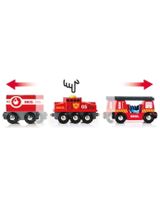 Brio 3 Teile Holzeisenbahn Zubehör Feuerwehr-Leiterfahrzeug mit Licht & Sound World CE-zertifiziert 4,1x4,9x17,4 cm 3+ Jahre rot - 2