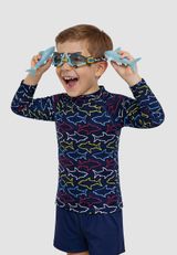 Denokids Alloverprint dunkelblau 80 - 3