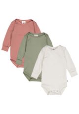 Müsli by Green Cotton Langarmbody Unifarben creme 80 - 0