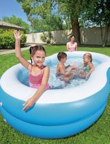 Bestway Familienpool 2-Ring Wasserkapazität 544 Liter 262x157x46 cm 3+ Jahre blau - 5