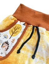 Land-Juwelen Pantalon Animaux de la forêt Fait main Jaune moutarde 18-24M (92 cm) - 2
