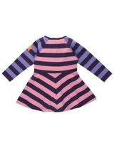 Villervalla Kleid Sterne Streifen rosa - 1