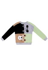 Raccoon & Bear Color Block Sweatshirt Jungen schwarz 128 - 0