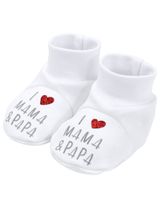 Baby Sweets Chaussons I Love Mama & Papa I Love Mama & Papa Blanc 3-6M (68 cm) - 0