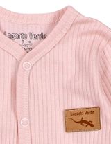 Lagarto Verde Strampler Eidechse Gerippt rosa 62 (0-3 Monate) - 1