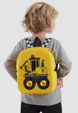 Bulldozer Boy Schule Backpack 26x22x11 cm gelb OS - 5