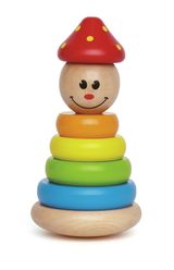 Hape 6 Teile Stapelturm Clown Holz 17 cm 2+ Jahre bunt - 0