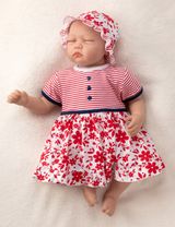 Baby Sweets 3 Teile Set Floral rot 3-6 Monate (68) - 3