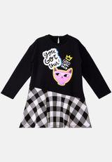 Denokids Kitten Kleid Mädchen schwarz 104 - 0