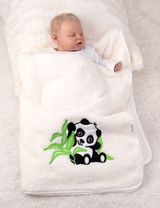 Baby Sweets Couverture Panda Happy Panda 110x90 cm Vert - 2