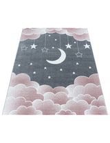 Teppich Mond Wolken rosa 120x170 - 0