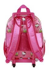Hello Kitty Sanrio Funny-Small 3D Backpack with Wheels Rucksack 34x26x13 cm gruen Onesize Kinder - 3