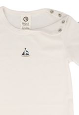 Müsli by Green Cotton Kurzarmbody Unifarben weiß 80 - 2