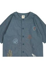 Green Cotton Kurzarmhemd blau 86 - 2