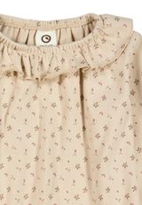 Müsli by Green Cotton Langarmbody Blumen beige 56 - 2