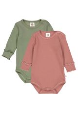 Müsli by Green Cotton Langarmbody Unifarben rosa 68 - 0