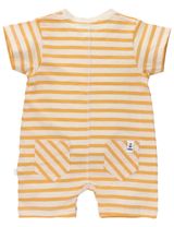 Ebbe Kids Strampler Streifen beige 80 (9-12 Monate) Yellow stripe - 1