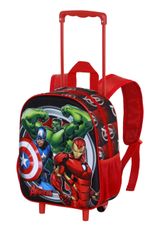 Marvel The Avengers Almighty-Small 3D Backpack with Wheels Rucksack 34x26x13 cm rot Onesize Kinder - 0