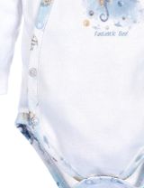 NINI Body croisé Faune Marine 0-6 mois Bleu - 3