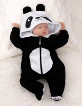 Baby Sweets Strampler Panda weiß Newborn (56) - 1