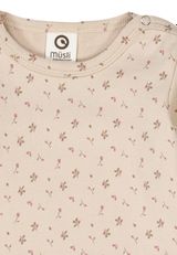 Müsli by Green Cotton Langarmbody Blumen beige 56 - 2