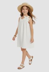Denokids Kleid Unifarben weiss 140 - 2