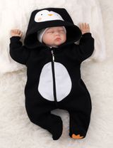 Baby Sweets Strampler Pinguin weiß - 1