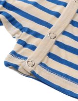 Ebbe Kids Strampler Streifen beige 80 (9-12 Monate) Strong blue stripe - 3