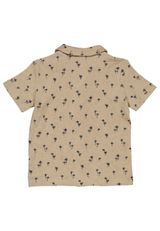 Müsli by Green Cotton Hemd Alloverprint beige 104 - 1