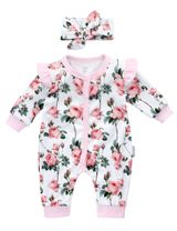 Baby Sweets 2 Teile Set Schleife Floral rosa - 0