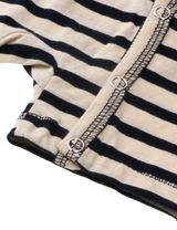 Ebbe Kids Strampler Streifen beige 68 (3-6 Monate) Offwhite stripe - 3