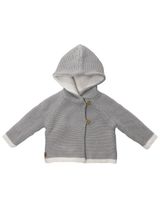 Rock A Bye Baby Boutique Strickjacke Strick Kapuze grau 56/62 (0-3 Monate) - 0