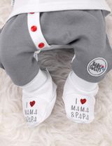 Baby Sweets Schuhe I Love Mama & Papa weiß 68 (3-6 Monate) - 2