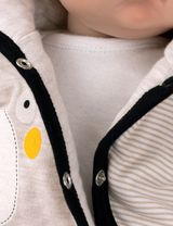Baby Sweets Strampler Bär Streifen beige 56 (Neugeborene) - 5
