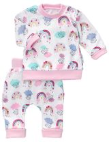 Baby Sweets 2 Teile Set Regenbogen Tierwelten weiß 74 (6-9 Monate) - 0