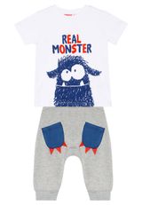 Denokids CFF-19Y1-185 Lake Monster Shorts Set Jungen weiss 122 - 0