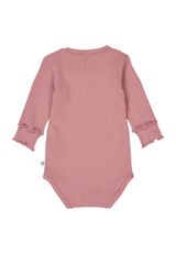 Müsli by Green Cotton Langarmbody Unifarben rosa 62 - 1