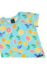 Villervalla T-Shirt Früchte hellblau 140 - 2