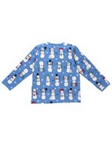 Villervalla Langarmshirt Schneemann blau 92 (18-24 Monate) - 1