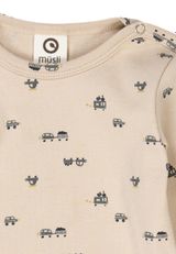 Müsli by Green Cotton Langarmbody Alloverprint beige 56 - 2