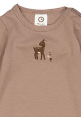 Müsli by Green Cotton Langarmbody Unifarben braun 62 - 2