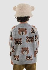 Denokids Bear&Raccoon Strickpullover Jungen grau 104 - 4