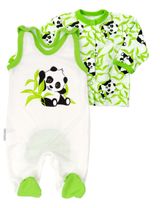 Baby Sweets 2 Teile Set Happy Panda grün 1 Monat (56) - 0