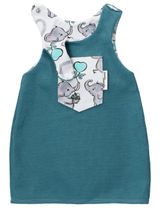 Land-Juwelen Robe Éléphant Fait main Bleu clair Naissance (56 cm) - 1